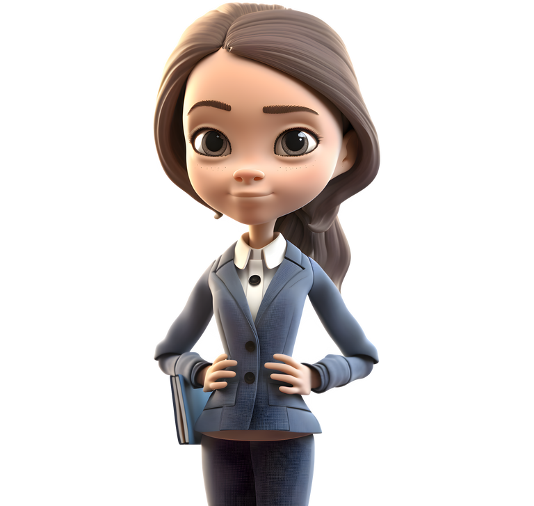 Cute Business Women with Personality Expressive and Lively Characters for Business and Finance Videos PNG Transparent Background